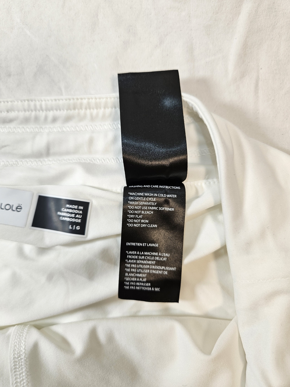 Lole White Pleated Athletic Tennis Skort with Hidden Pockets Asymetric NWT Large - Picture 7 of 8
